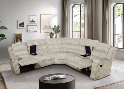 Calantha (Cream) Reclining Sectional
