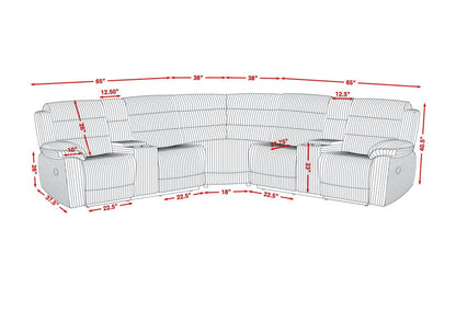 Calantha (Grey) Reclining Sectional