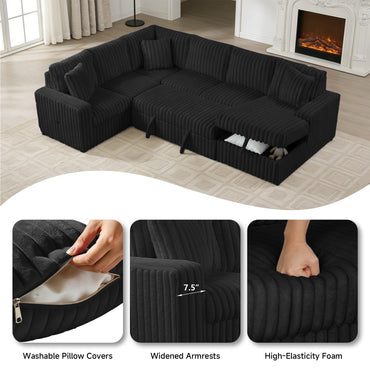 Raha II (Black) Sectional