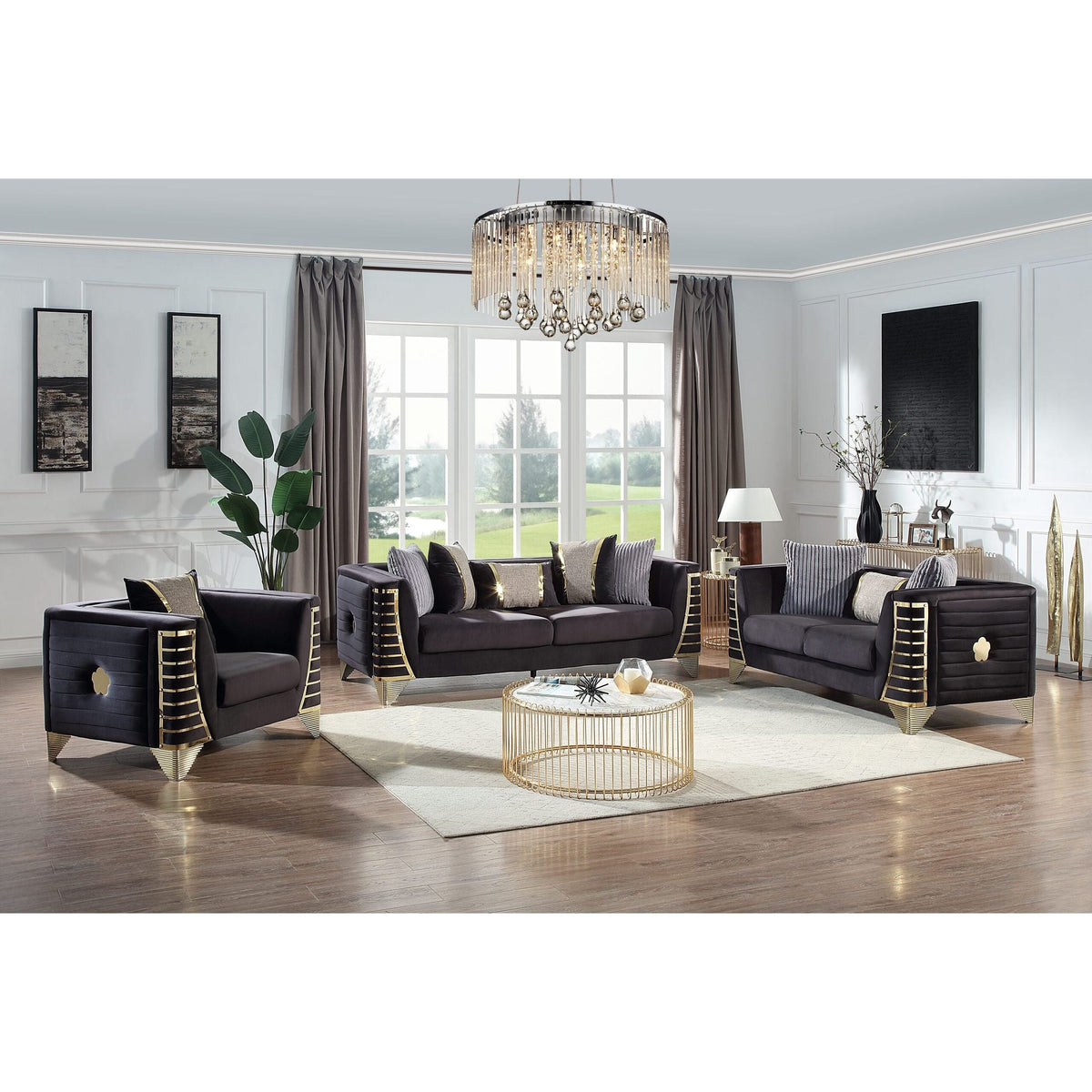 Donovan (Black) Living Room Set