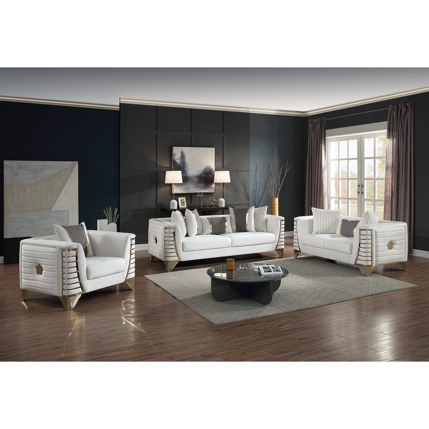 Donovan (Cream) Living Room Set