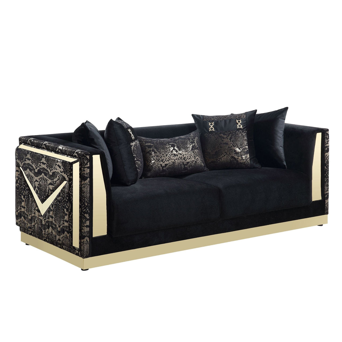 Monaco (Black) Living Room Set