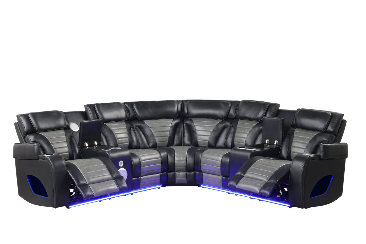Robin (Black) Reclining Sectional
