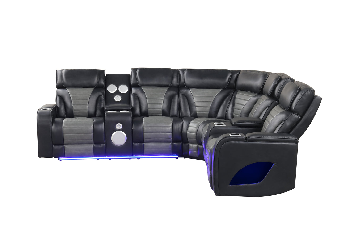 Robin (Black) Reclining Sectional