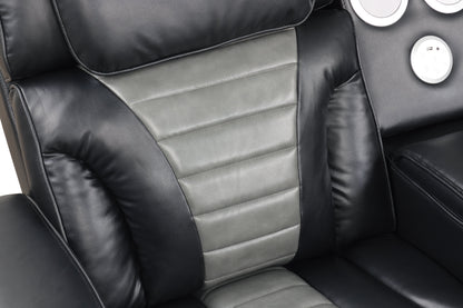 Robin (Black) Reclining Sectional