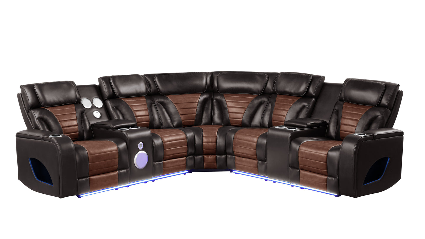Robin (Brown) Reclining Sectional