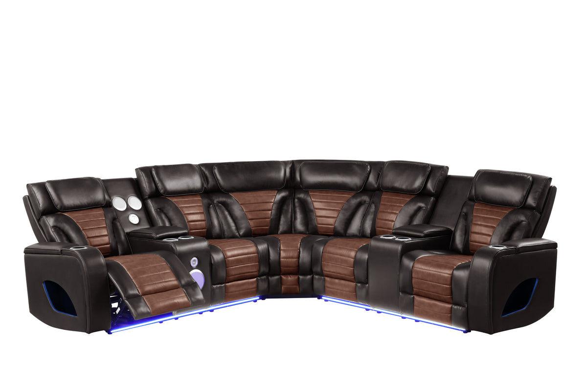 Robin (Brown) Reclining Sectional