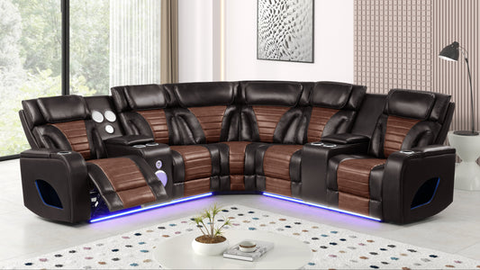 Robin (Brown) Reclining Sectional