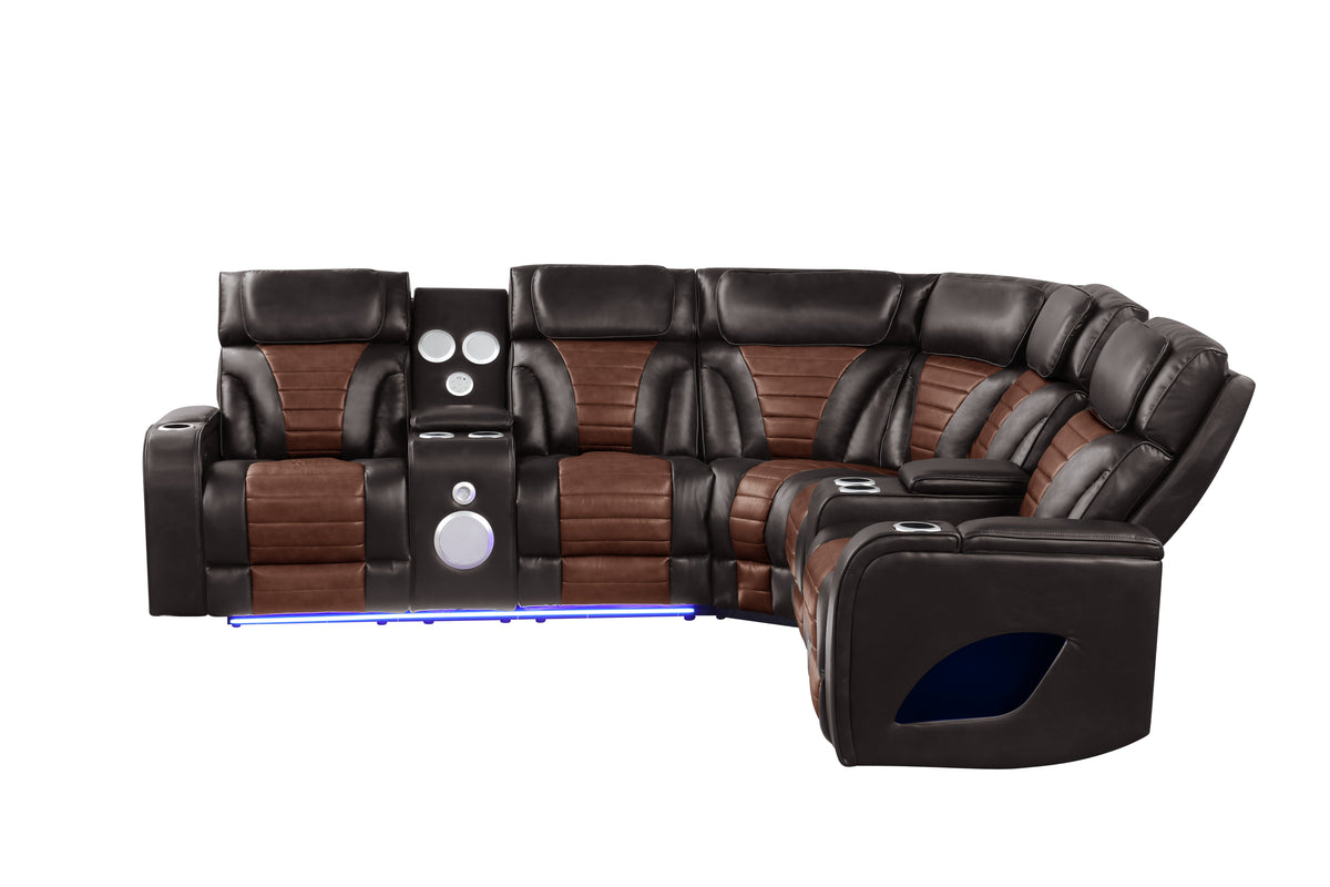 Robin (Brown) Reclining Sectional