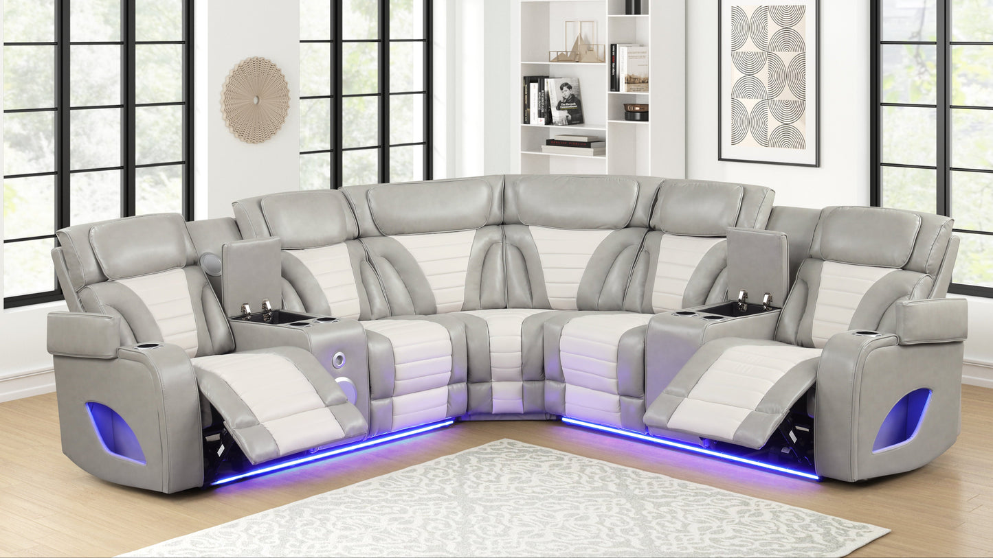 Robin (Grey) Reclining Sectional