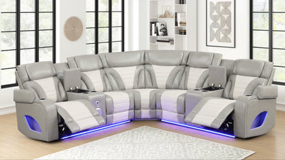 Robin (Grey) Reclining Sectional