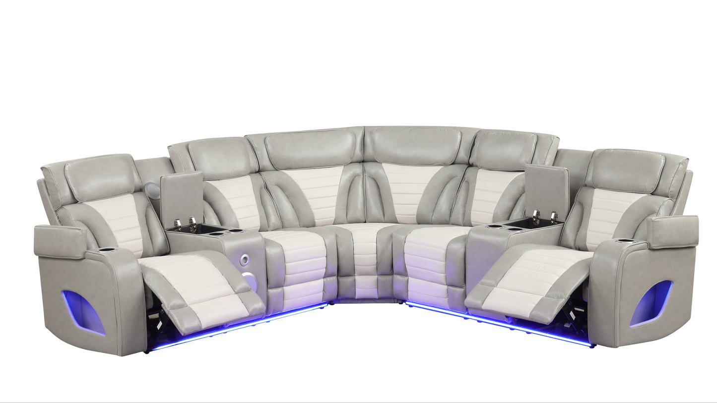 Robin (Grey) Reclining Sectional