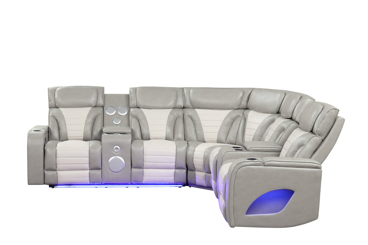 Robin (Grey) Reclining Sectional
