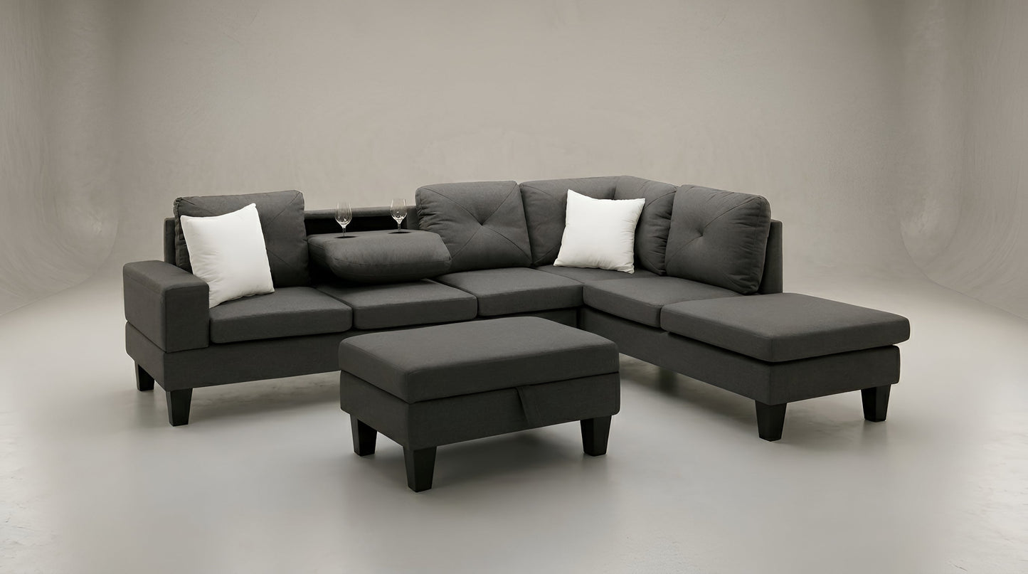 Star (Dk Grey) Living Room Set
