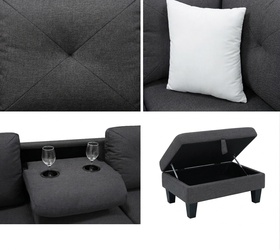 Star (Dk Grey) Living Room Set