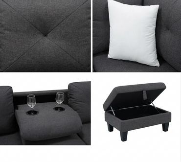 Star (Dk Grey) Living Room Set