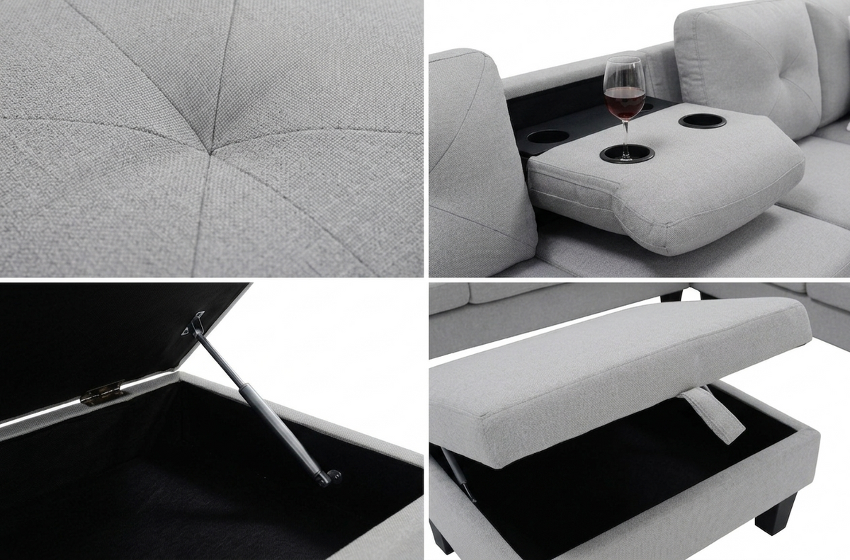 Star (Lt Grey) Living Room Set