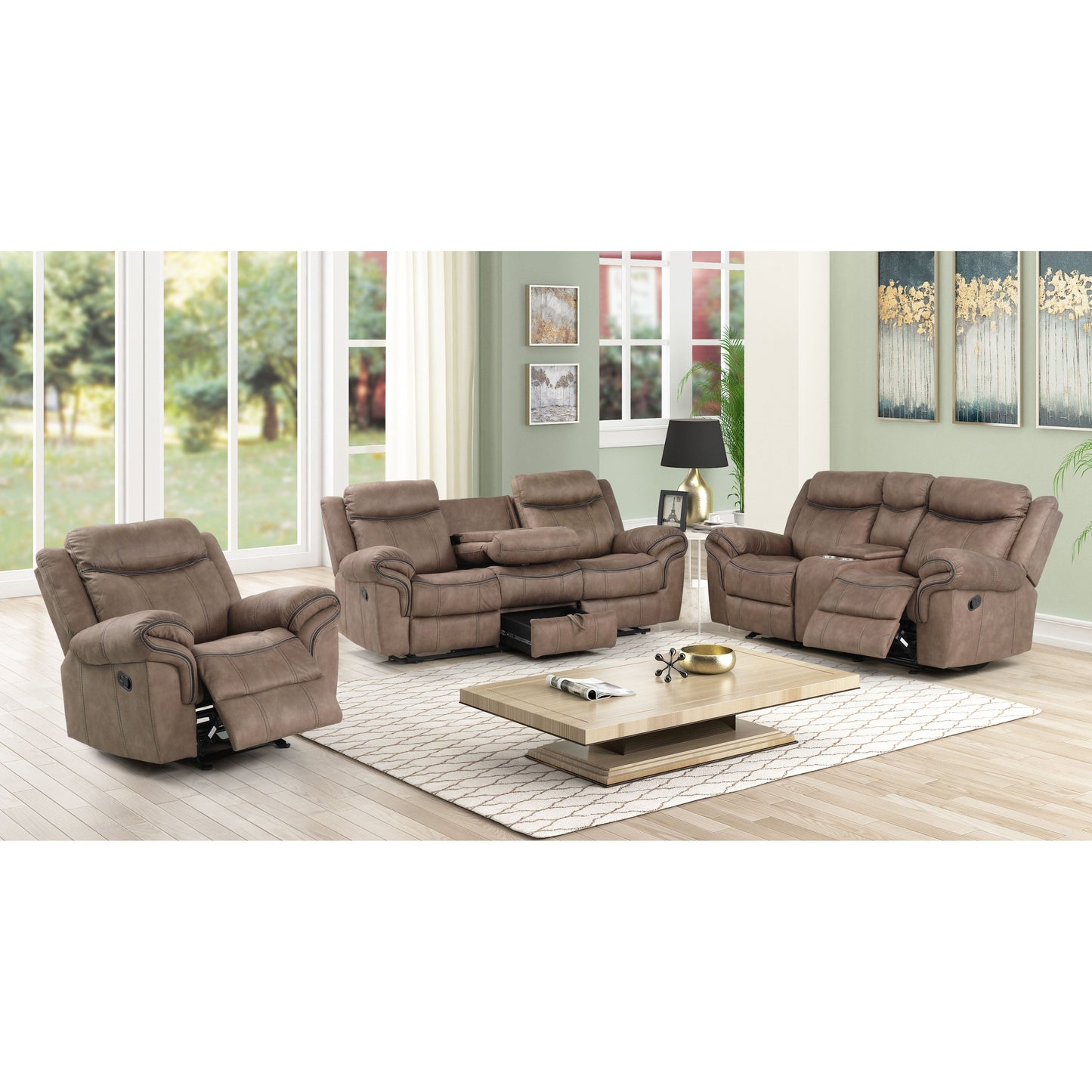 Rio Grande (Brown) Reclining Living Room Set