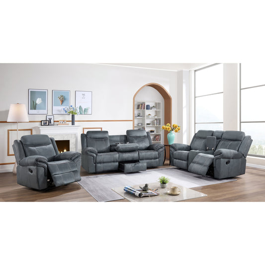 Rio Grande (Grey) Reclining Living Room Set