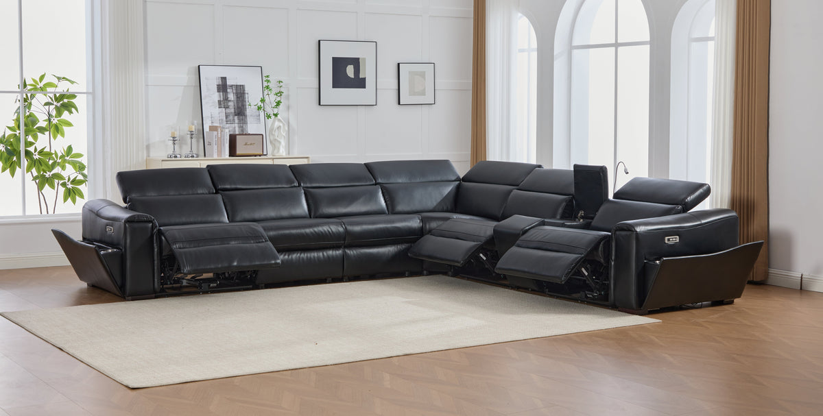 Divani Power (Black) Reclining Living Room Set