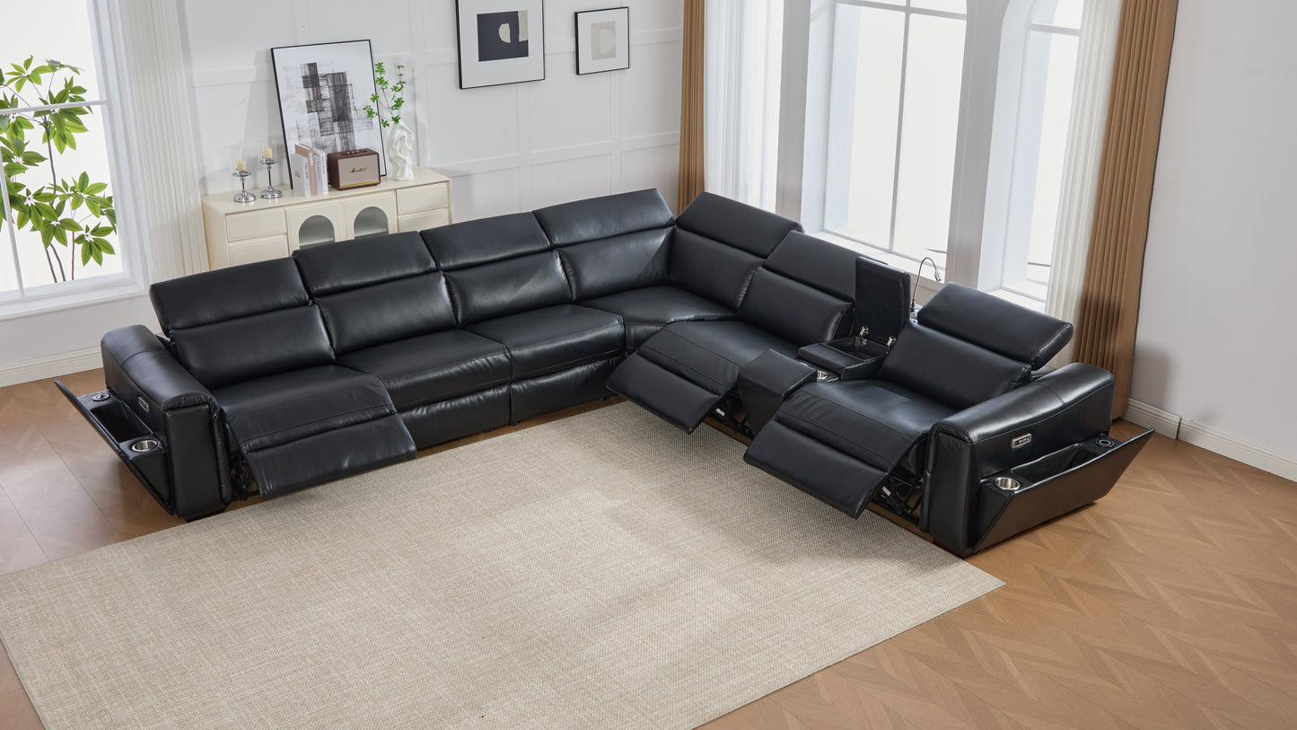 Divani Power (Black) Reclining Living Room Set