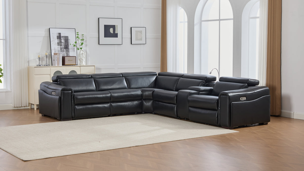 Divani Power (Black) Reclining Living Room Set