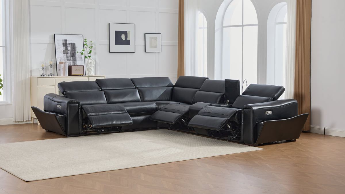 Divani Power (Black) Reclining Living Room Set