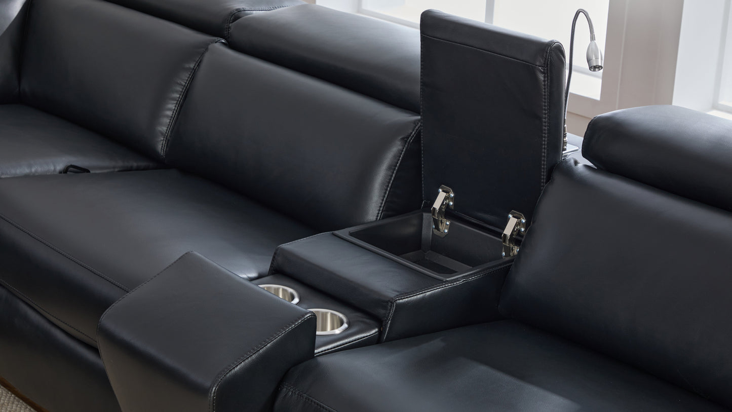 Divani Power (Black) Reclining Living Room Set