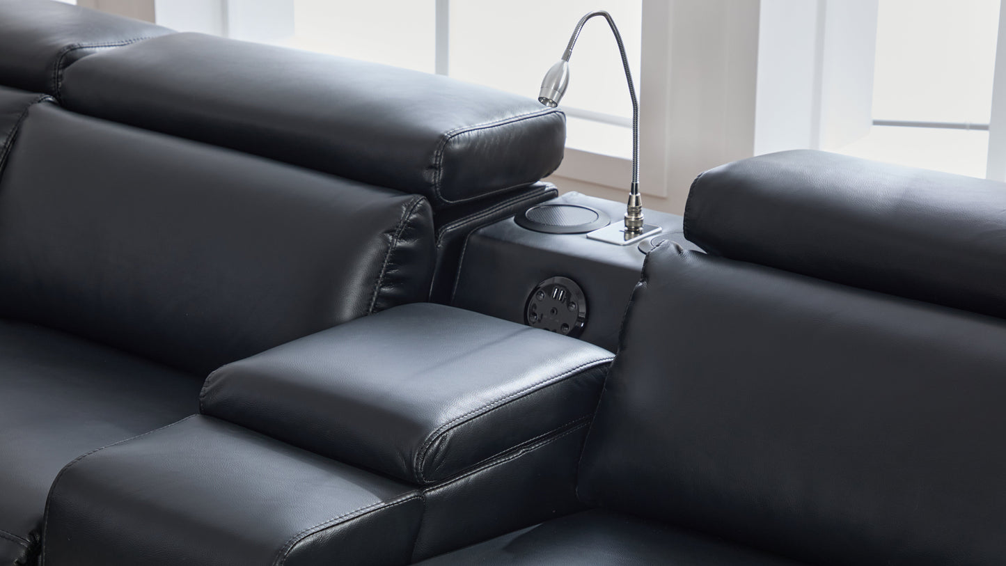 Divani Power (Black) Reclining Living Room Set
