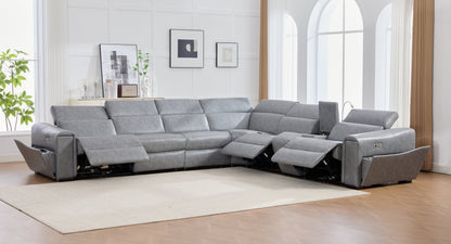 Divani Power (Grey) Reclining Living Room Set