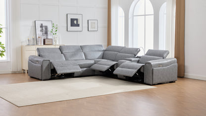 Divani Power (Grey) Reclining Living Room Set