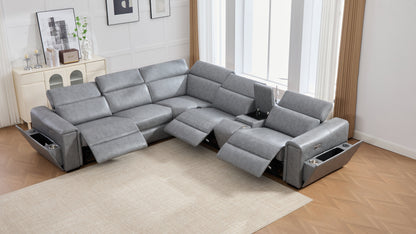 Divani Power (Grey) Reclining Living Room Set