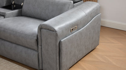 Divani Power (Grey) Reclining Living Room Set