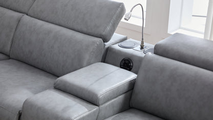 Divani Power (Grey) Reclining Living Room Set