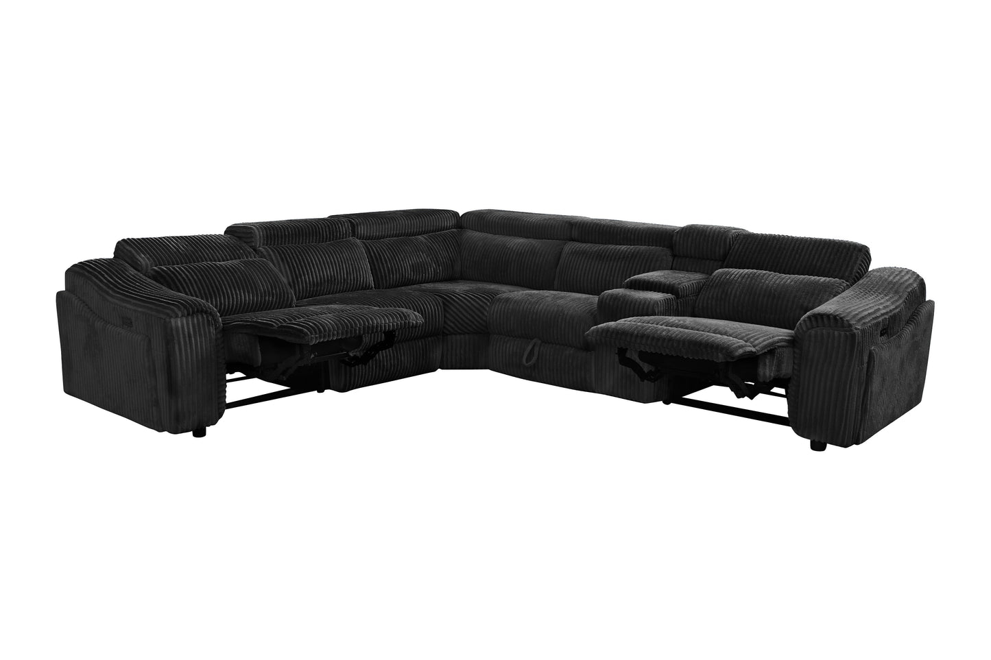 Yash (Black) Reclining Sectional