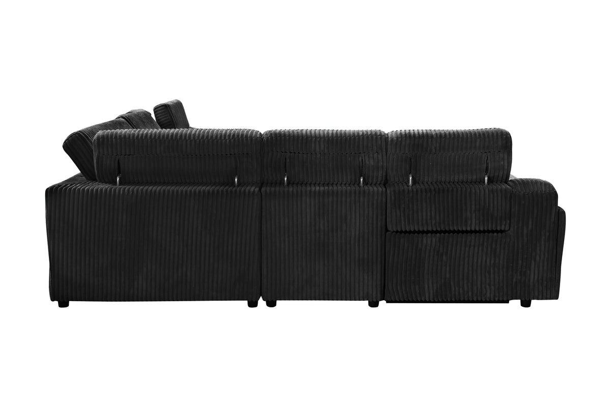 Yash (Black) Reclining Sectional