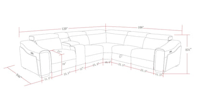 Yash (Brown) Reclining Sectional