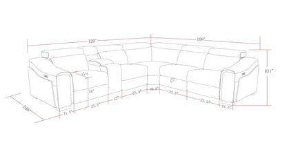 Yash (Grey) Reclining Sectional