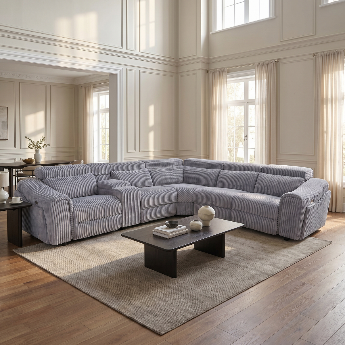 Yash (Grey) Reclining Sectional