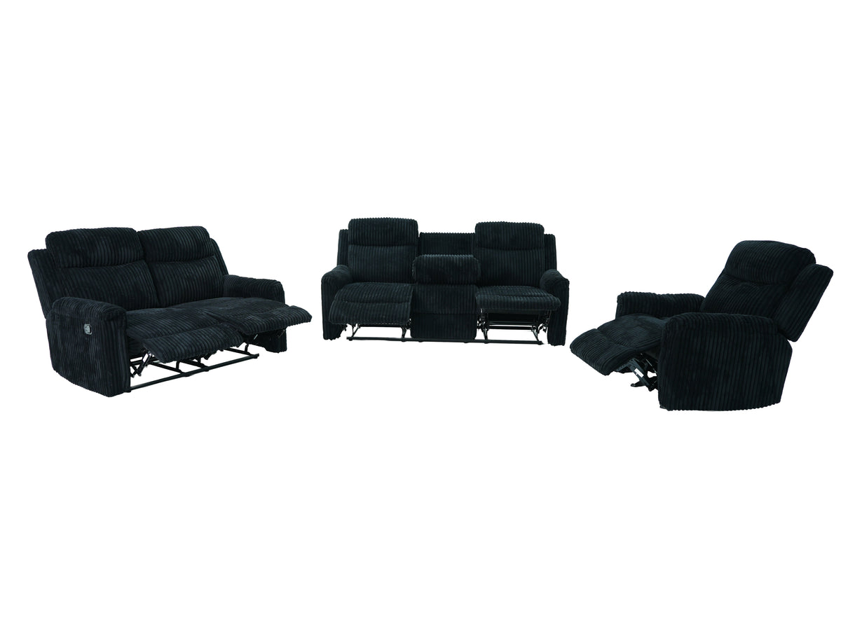 Grace (Black) Reclining Living Room Set