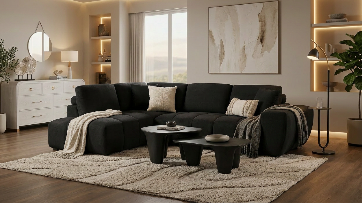 Uptown (Black) Sectional