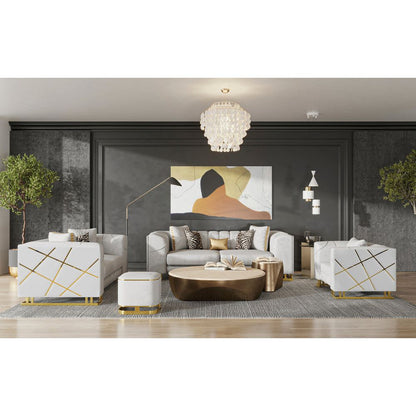 Designer (Off White) Living Room Set