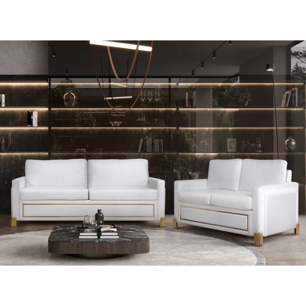 Glamor Collection Living Room Set