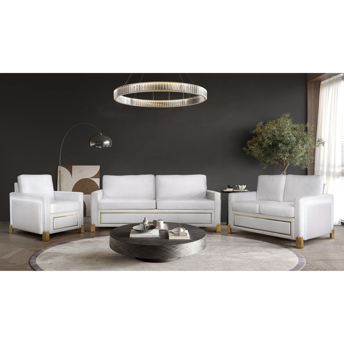 Glamor Collection Living Room Set