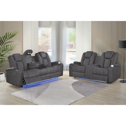 Ashley (Grey) Reclining Living Room Set