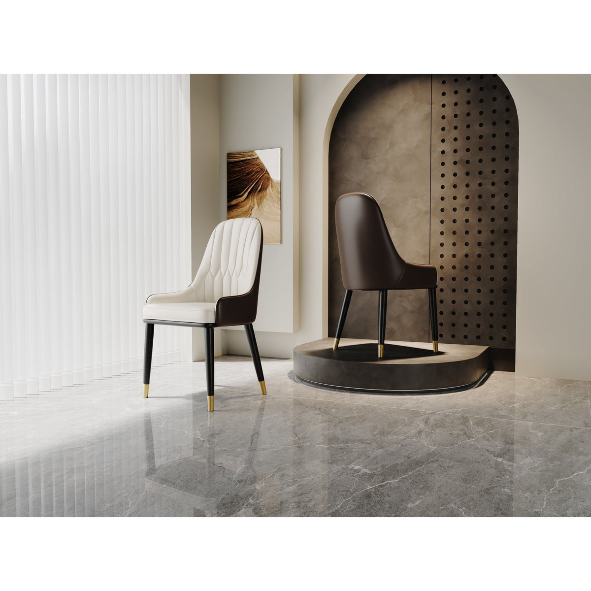 Serapion Dining Chair (Beige)