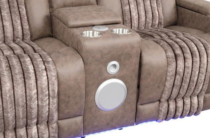 Lita (Brown) Reclining Living Room Set