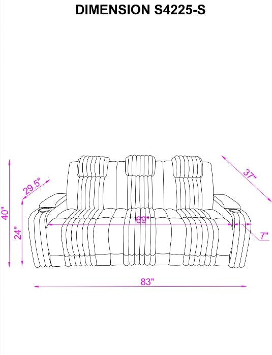 Lita (Brown) Reclining Living Room Set