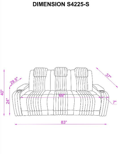 Lita (Brown) Reclining Living Room Set