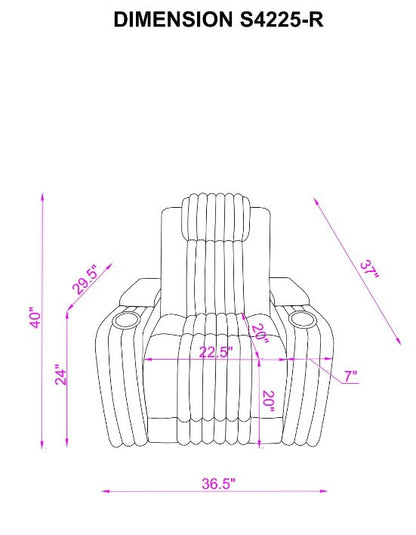Lita (Brown) Reclining Living Room Set